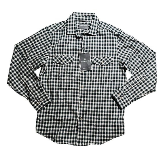 Craghoppers Men's Kiwi LS Check Flannel Shirt Medium NWT Green - Picture 1 of 11